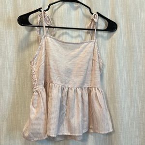 Boutique brand tie strap tank top NWOT
